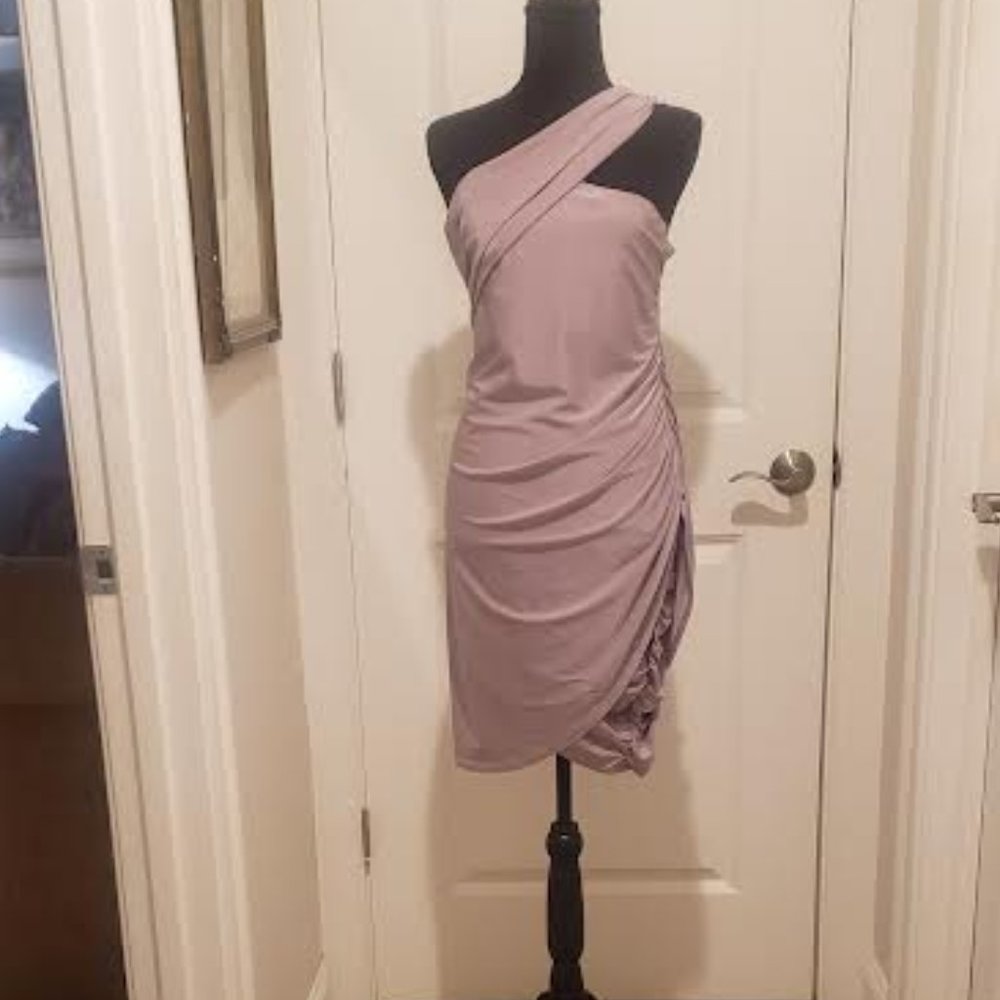 REDUCED! Stunning ASOS Pink Off One Shoulder Dress Size 14
